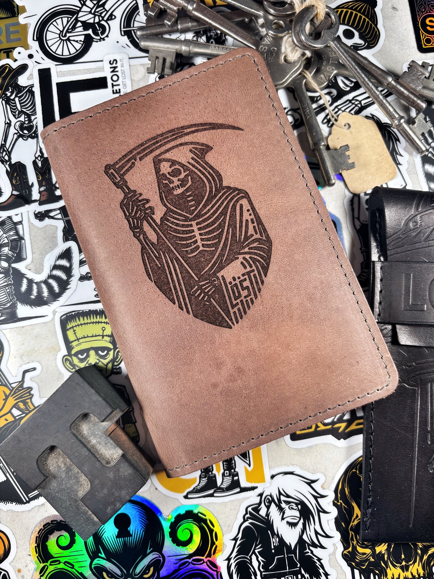 Leather Lost Reaper Memo Book