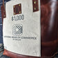 National Bank of Commerce of Dallas Repurposed Bank Bag Full Grain Brown Leather Tote Bag