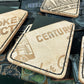 Century Repurposed Printing Block Stamp Leather Minimalist Wallet
