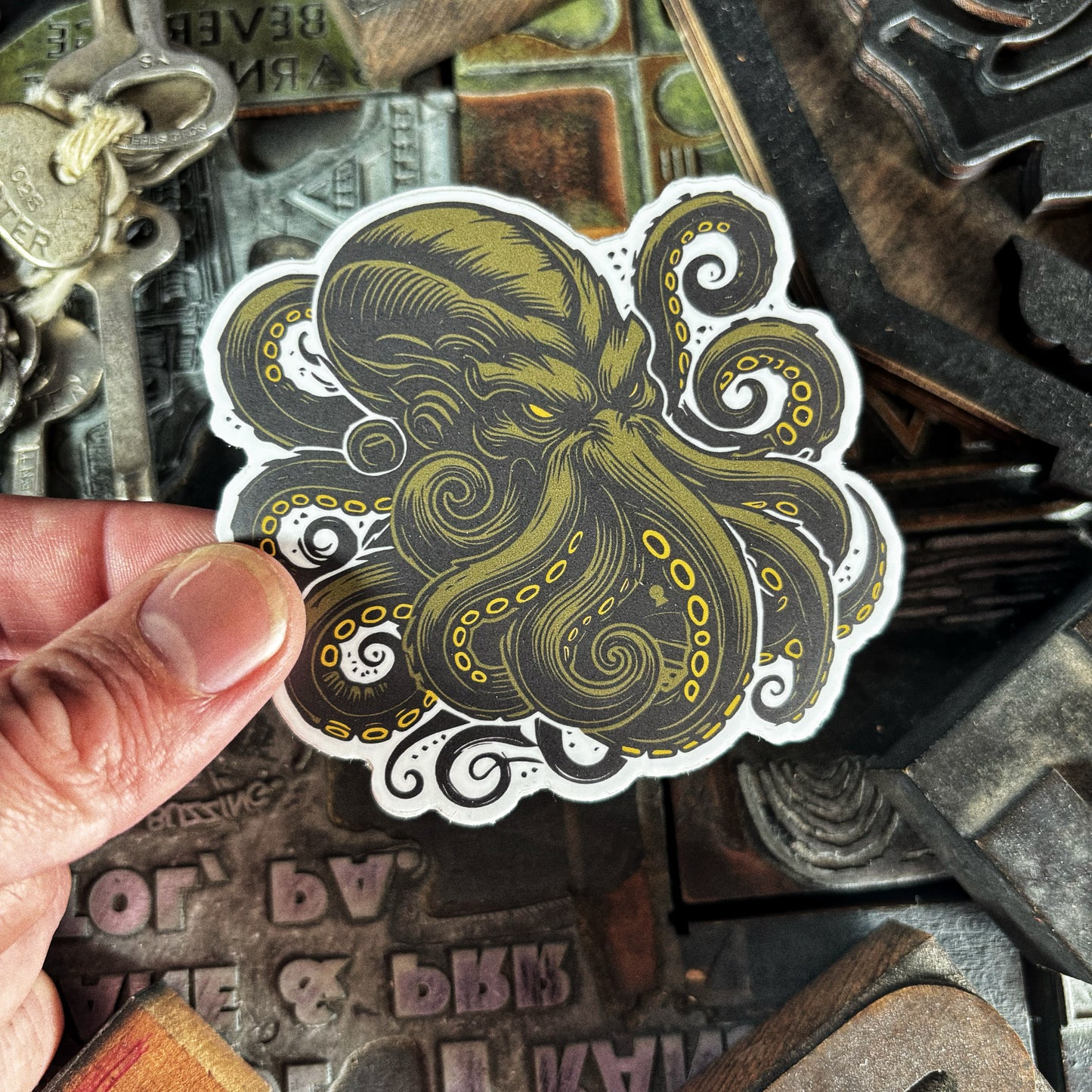 Angry Kraken Sticker