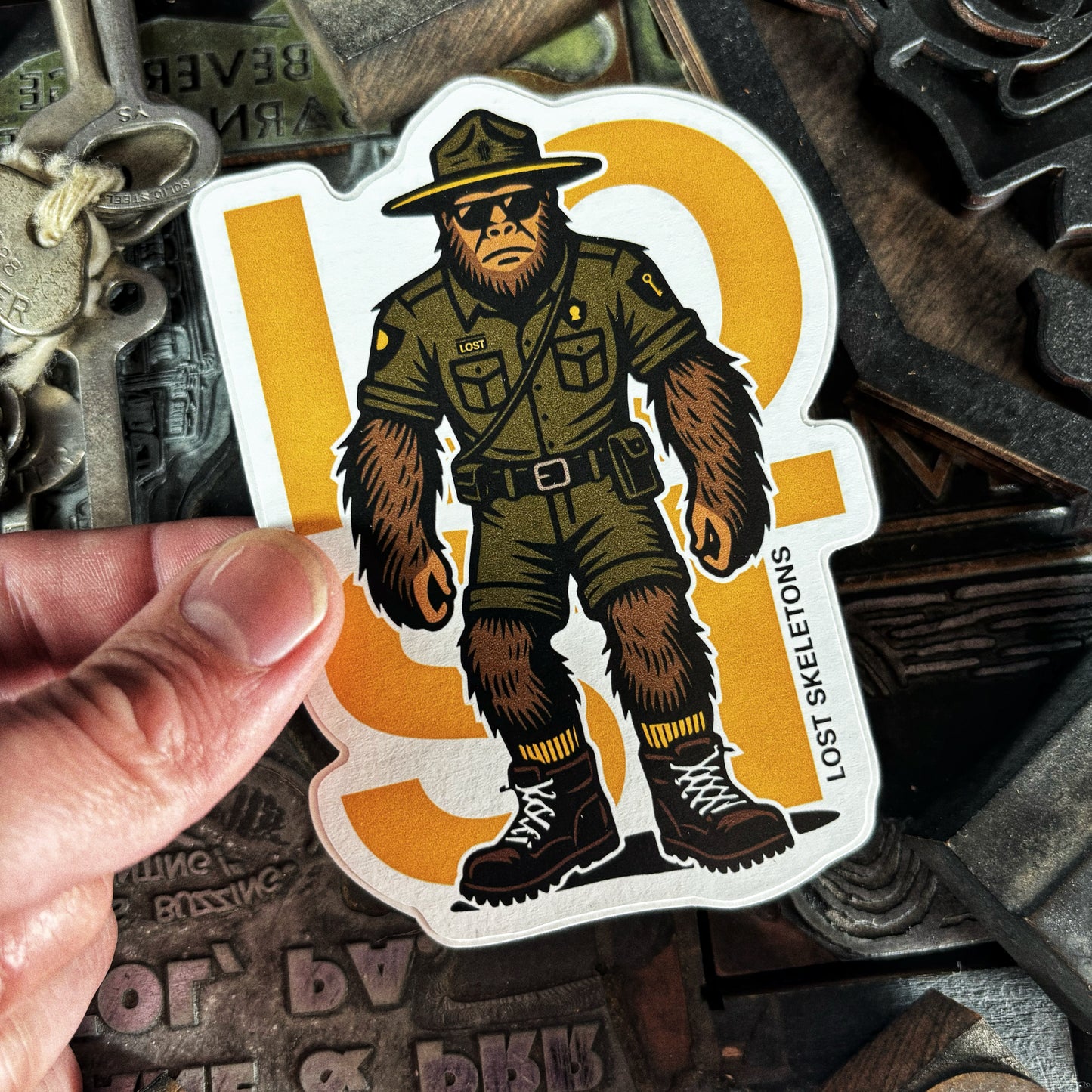 Lost Bigfoot Park Ranger Sticker