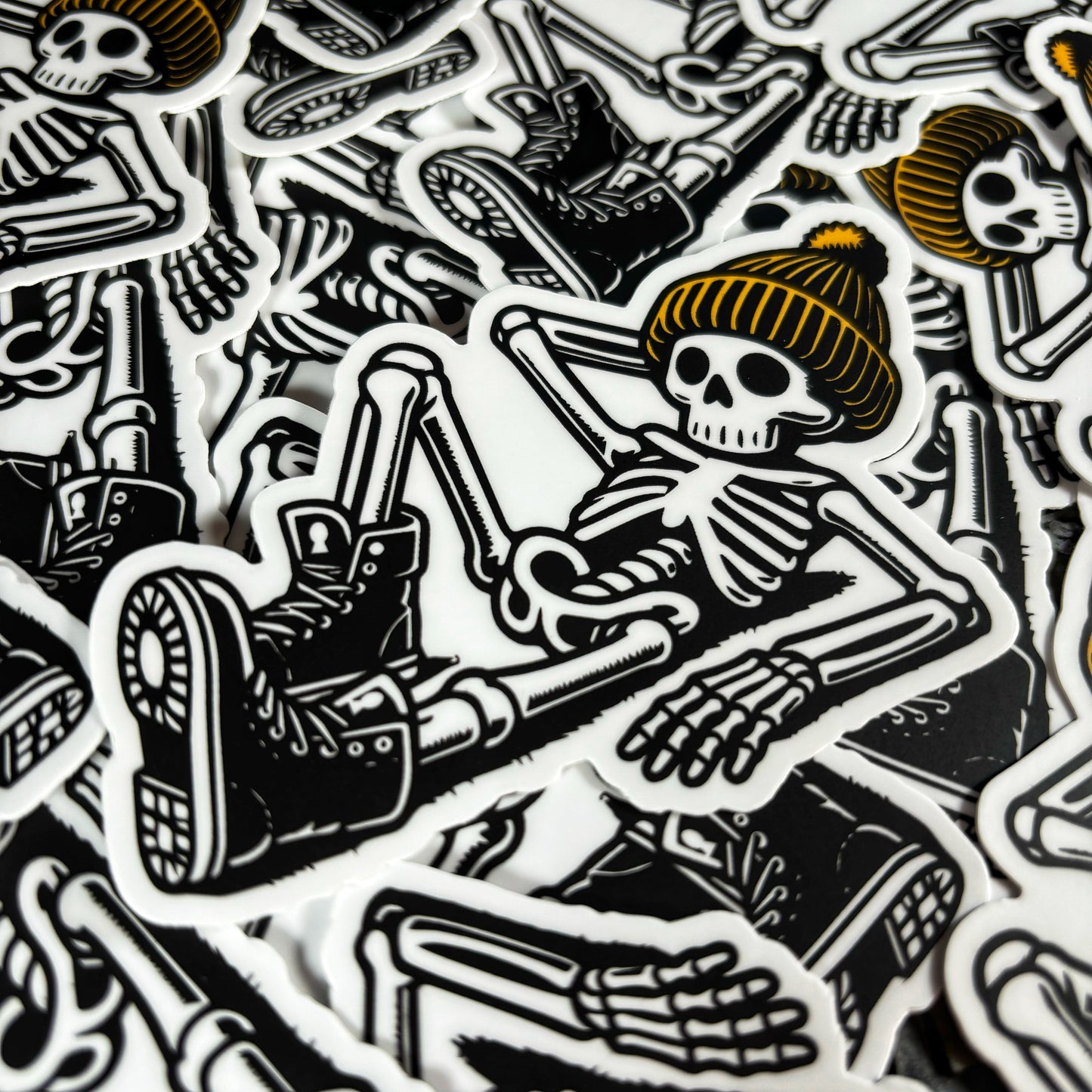 Lost Hipster Skeleton Sticker