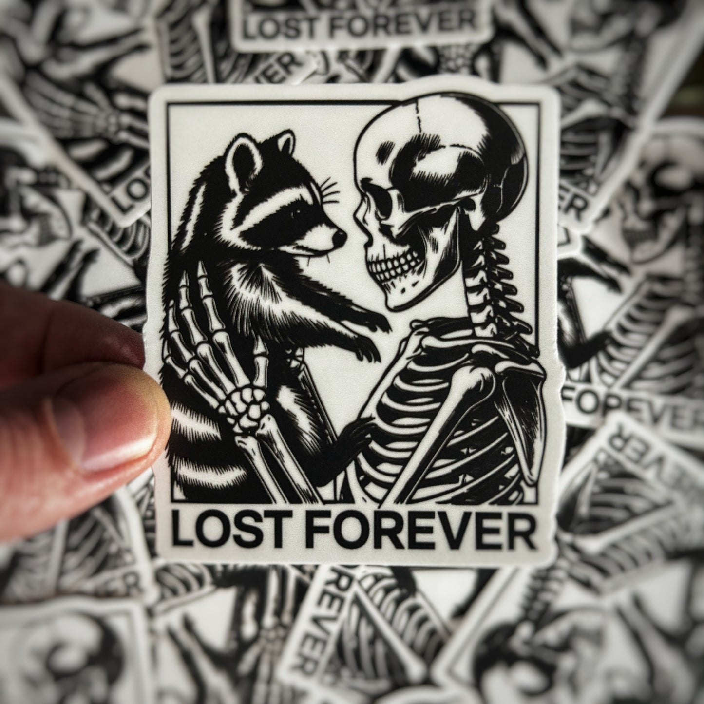 Raccoon Lover Til Death Sticker