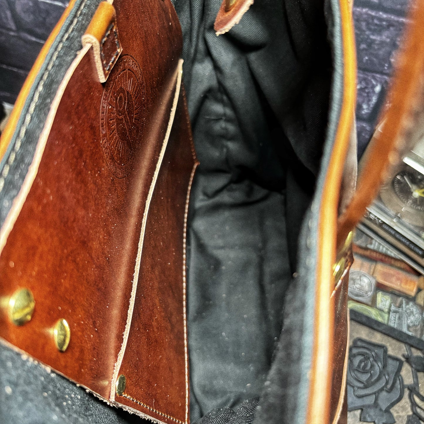 Lost Forever Handmade Full Grain Brown Leather Tote Bag