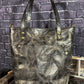Charcoal & Gold Handmade Leather Tote Bag