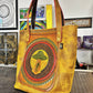 Abducted Handmade Hand Stamped Full Grain Leather Tote Bag