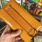LOST Yellow Patent Handmade Leather Envelope Clutch