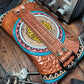 LOST Buffalo Circles Handmade Leather Envelope Clutch