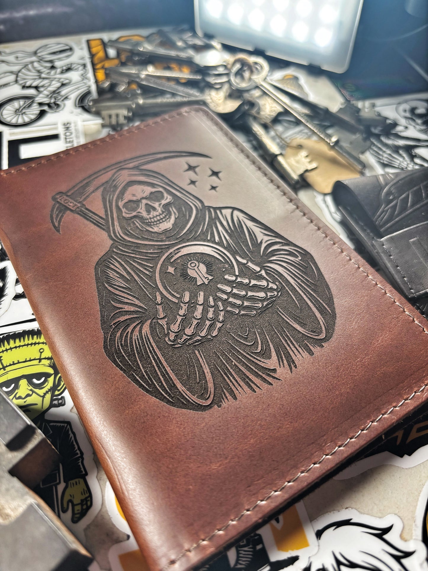 Leather Lost Reaper Memo Book