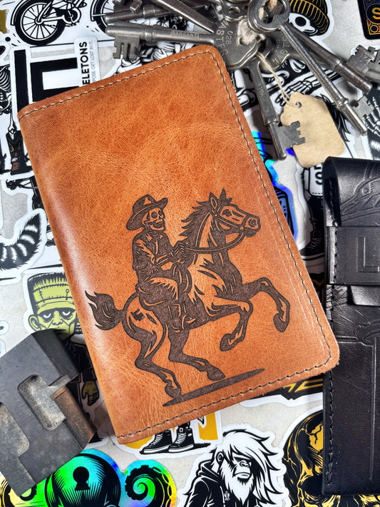 Leather Lost Skeleton Rider Memo Book
