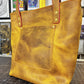 Abducted Handmade Hand Stamped Full Grain Leather Tote Bag