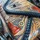 LOST Buffalo Skull Hand Tooled Leather Envelope Clutch