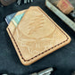 Grateful Dead Embossed Stealie Hand Made Leather Minimalist Wallet in Natural