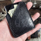 Swooping Eagle American Flag Embossed Leather Minimalist Wallet